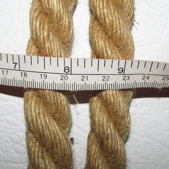 Large Rope and Wood Curtain Tie Backs - Picture 4 of 10